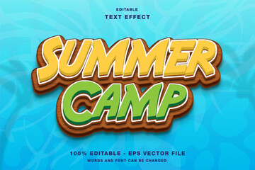 summer camp editable text effect