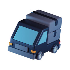 Shipping Truck 3D Icon