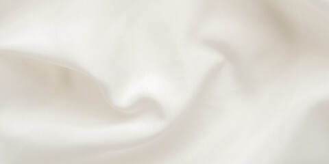 Wall Mural - Abstract white fabric texture with soft wave background