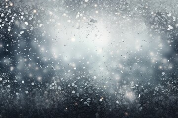 Sticker - snowy weather with snowflakes falling from the sky. Generative AI