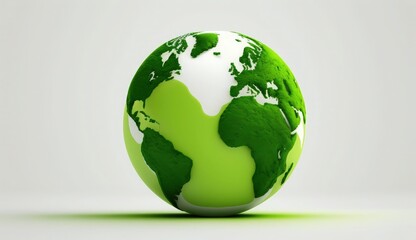 world earth day concept. illustration of the green planet earth on a white background. earth day pos