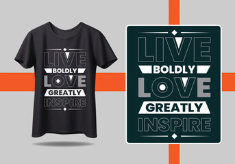 Wall Mural - Inspiring Geometric t shirt design with bold and creative font styles t shirt design motivational quotes, modern t shirt design ideas