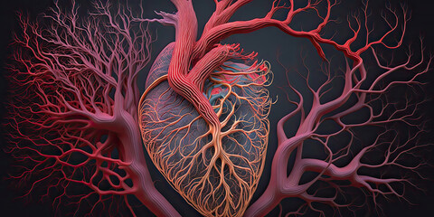 Arteries and Veins, blood vessels - Generative AI