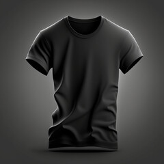 Black t-shirt for mockup	
