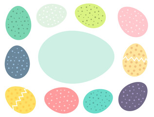 Wall Mural - easter eggs colorful collection illustration