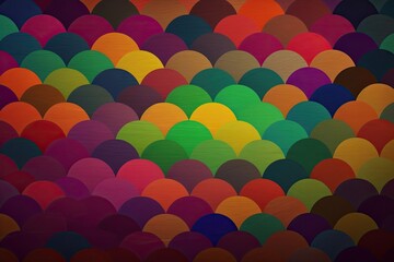 Poster - vibrant and colorful abstract background filled with various sized circles. Generative AI