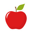 Red apple fruit icon illustration