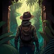 © Crowcat - adventurer exploring the jungle