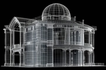 Wall Mural - grand building with a magnificent dome design. generative ai