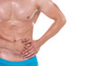 © vladorlov - Health problems. Man and pain. White background.