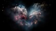 a heart of a galaxy, highly datailed, space clouds Generative AI