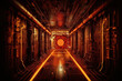 © ADDICTIVE STOCK - Futuristic Metaverse Tunnel with Polygon Shapes and Circuit Boards. Generative AI