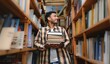 © Serhii - Clever arabian or indian male student or freelancer, in stylish casual clothes in the library
