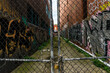© Austockphoto - iconic grungy laneways of Melbourne city, with random graffiti