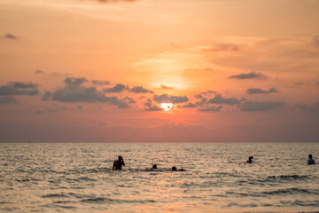 Sticker - sunset on the beach