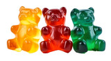 gummy bears isolated on transparent background