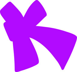 Sticker - purple graffiti letter K