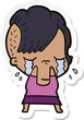 © lineartestpilot - sticker of a cartoon crying girl