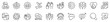 Line icons about Environmental Social Governance. Thin line icon set. Symbol collection in transparent background. Editable vector stroke. 512x512 Pixel Perfect.