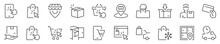 Line Icons About Shopping Online, Click And Collect, Thin Line Icon Set. Symbol Collection In Transparent Background. Editable Vector Stroke. 512x512 Pixel Perfect.
