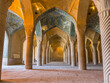 Arches and pillars in Iman mosque in Isfahan.