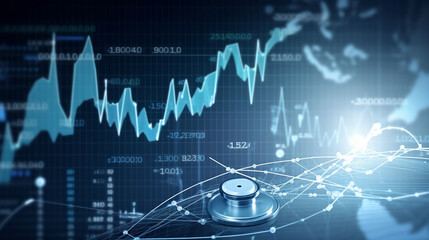 Healthcare business graph and data. Generative AI