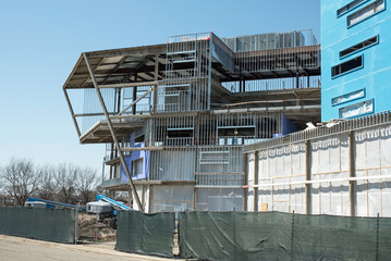 Wall Mural - Skeletal Overhang of New Building Construction