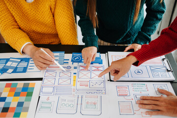 ux graphic designer planning application process development prototype wireframe for web smart phone