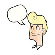 © lineartestpilot - speech bubble textured cartoon smiling man