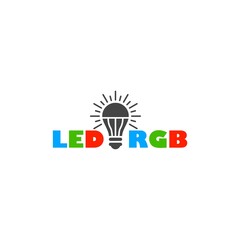 Poster - RGB light bulbs lamp icon isolated on white background