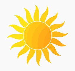 Wall Mural - sun symbol summer shine icon.