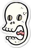 Fototapeta Młodzieżowe - sticker of a funny cartoon skull