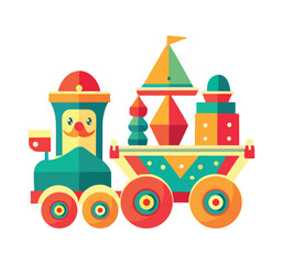 Wall Mural - cute train toy