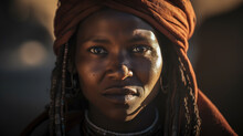 Portrait Einer Frau Aus Afrika, Generative AI