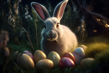 Easter Bunny With Easter Eggs