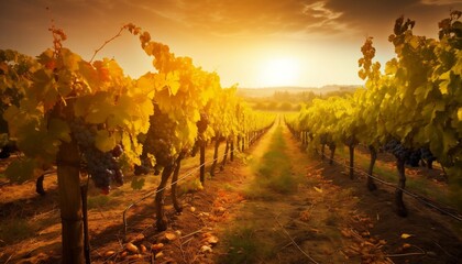 Sticker - Vineyard in Autumn