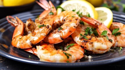 grilled shrimp on a plate