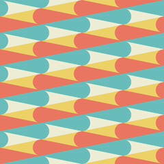 Colorful Oblong Abstract Seamless Vector Repeat Pattern