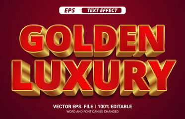 Golden luxury 3d editable vector eps text effect