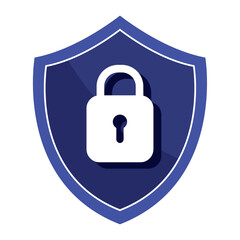 Wall Mural - padlock symbol, cyber fraud