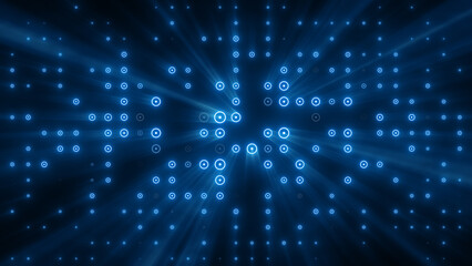 Wall Mural - flashing particles pattern with beams, rays.