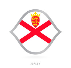 Wall Mural - Jersey national team flag in style for international basketball competitions.