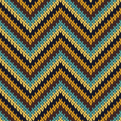 Wall Mural - Fairisle zigzag chevron stripes knit texture