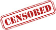 Censored grunge rubber stamp
