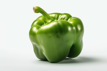 Sticker - green bell pepper isolated on white