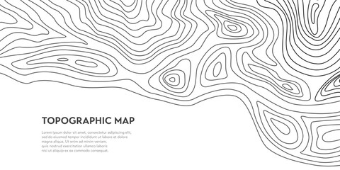 Topographic map grid, relief contour of mountain terrain lines, vector topography background. Topographic map with geographic relief texture and land landscape trail contour for cartography geography