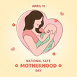 © Telkraf.id - national safe motherhood day. motherhood day vector illustration. flat illustration safe motherhood day.