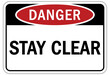 © middlenoodle - Keep clear warning sign and labels stay clear