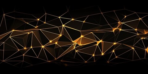 Wall Mural - Gold Gradient Digital Polygons: A Network Grid Fusion background wallpaper in 8K created with generative ai technology