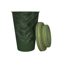 Coffee cup icon isolated 3d render illustration